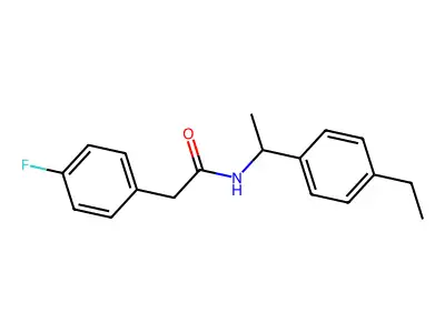 N-[1-(4-ethylphenyl)ethyl]-2-(4-fluorophenyl)acetamide structure