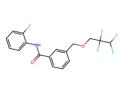 N-(2-fluorophenyl)-3-[(2,2,3,3-tetrafluoropropoxy)methyl]benzamide structure
