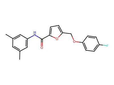 N-(3,5-dimethylphenyl)-5-[(4-fluorophenoxy)methyl]furan-2-carboxamide structure
