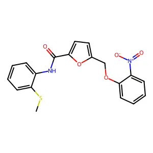5-({2-nitrophenoxy}methyl)-N-[2-(methylsulfanyl)phenyl]-2-furamide structure