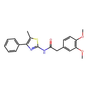 2-(3,4-dimethoxyphenyl)-N-(5-methyl-4-phenyl-1,3-thiazol-2-yl)acetamide structure