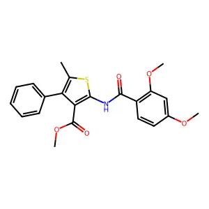 Methyl 2-[(2,4-dimethoxybenzoyl)amino]-5-methyl-4-phenylthiophene-3-carboxylate structure
