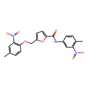 5-({2-nitro-4-methylphenoxy}methyl)-N-{3-nitro-4-methylphenyl}-2-furamide structure