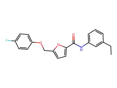 N-(3-ethylphenyl)-5-[(4-fluorophenoxy)methyl]furan-2-carboxamide structure