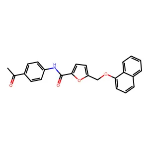 N-(4-Acetylphenyl)-5-((naphthalen-1-yloxy)methyl)furan-2-carboxamide structure