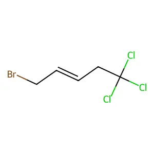 1-Bromo-5,5,5-trichloropent-2-ene structure