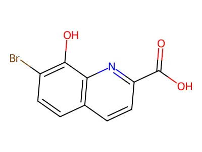 7-Bromo-8-hydroxyquinoline-2-carboxylic acid structure