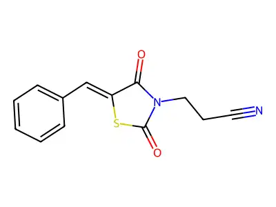 3-(5-Benzylidene-2,4-dioxo-1,3-thiazolidin-3-yl)propanenitrile structure
