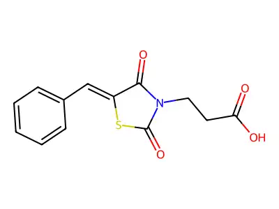 3-Thiazolidinepropanoicacid, 2,4-dioxo-5-(phenylmethylene)- structure