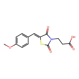 3-[5-(4-Methoxybenzylidene)-2,4-dioxo-1,3-thiazolidin-3-yl]propanoic acid structure