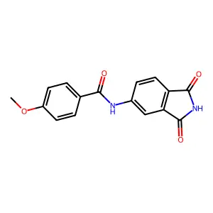 N-(1,3-dioxoisoindol-5-yl)-4-methoxybenzamide structure