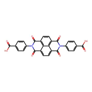 4-[13-(4-carboxyphenyl)-5,7,12,14-tetraoxo-6,13-diazatetracyclo[6.6.2.04,16.011,15]hexadeca-1(15),2,4(16),8,10-pentaen-6-yl]benzoic acid structure