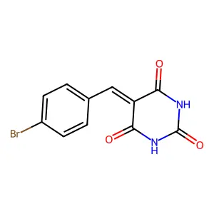 5-(4-bromobenzylidene)pyrimidine-2,4,6(1H,3H,5H)-trione structure