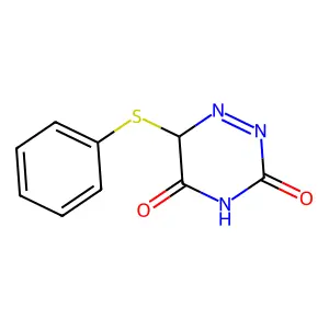as-Triazine-3,5(2H,4H)-dione, 6-(phenylthio)- structure