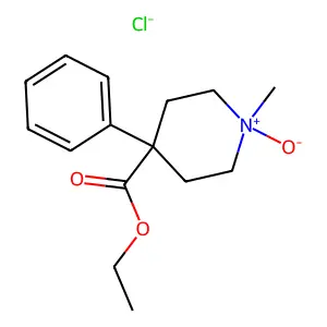 Isonipecotic acid, 1-methyl-4-phenyl-, ethyl ester, 1-oxide, hydrochloride structure