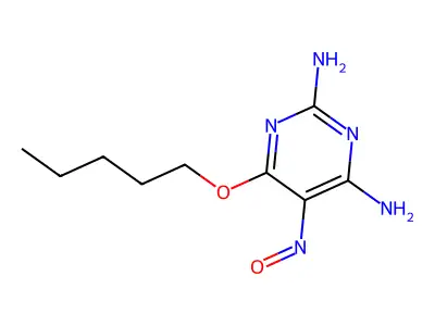 5-Nitroso-6-(pentyloxy)pyrimidine-2,4-diamine structure