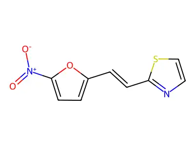 [2-(5-Nitrofuran-2-yl)ethen-1-yl]thiazole structure