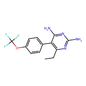 Pyrimidine, 2,4-diamino-6-ethyl-5-(p-(trifluoromethoxy)phenyl)- structure