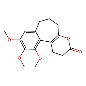 Benzo(3,4)cyclohepta(1,2-b)pyran-3(2H)-one, 1,5,6,7-tetrahydro-9,10,11-trimethoxy- structure