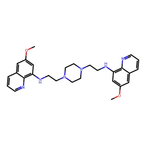 6-Methoxy-N-(2-(4-(2-((6-methoxy-8-quinolinyl)amino)ethyl)-1-piperazinyl)ethyl)-8-quinolinamine structure