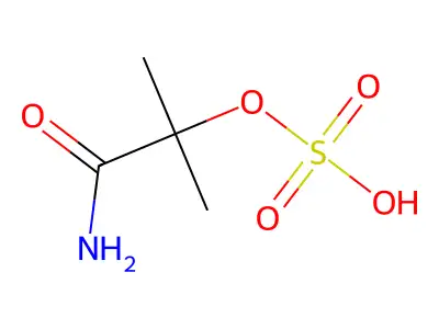2-Methyl-2-(sulphooxy)propionamide structure