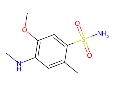 Benzenesulfonamide, 4-amino-5-methoxy-N,2-dimethyl- structure