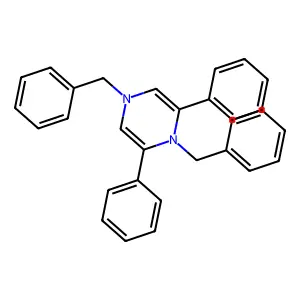 1,4-Dibenzyl-2,6-diphenyl-1,4-dihydropyrazine structure
