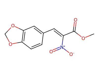 methyl (E)-3-(1,3-benzodioxol-5-yl)-2-nitroprop-2-enoate structure