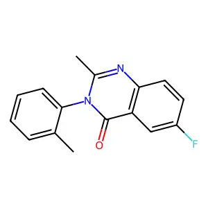 4(3H)-Quinazolinone, 6-fluoro-2-methyl-3-(2-methylphenyl)- structure