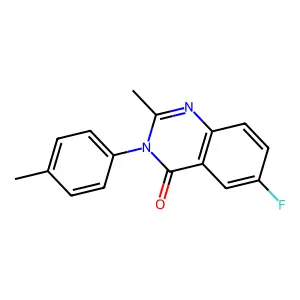 4(3H)-Quinazolinone, 6-fluoro-2-methyl-3-(4-methylphenyl)- structure