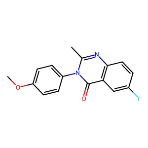 4(3H)-Quinazolinone, 6-fluoro-3-(4-methoxyphenyl)-2-methyl- structure