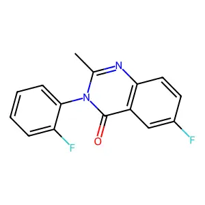 4(3H)-Quinazolinone, 6-fluoro-3-(2-fluorophenyl)-2-methyl- structure