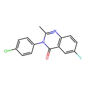 4(3H)-Quinazolinone, 3-(4-chlorophenyl)-6-fluoro-2-methyl- structure