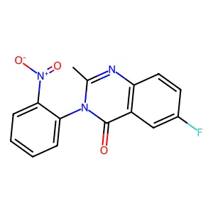 4(3H)-Quinazolinone, 6-fluoro-2-methyl-3-(2-nitrophenyl)- structure
