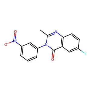 4(3H)-Quinazolinone, 6-fluoro-2-methyl-3-(3-nitrophenyl)- structure