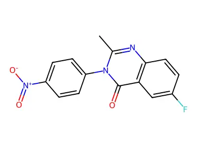 4(3H)-Quinazolinone, 6-fluoro-2-methyl-3-(4-nitrophenyl)- structure