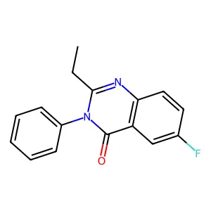 4(3H)-Quinazolinone, 2-ethyl-6-fluoro-3-phenyl- structure