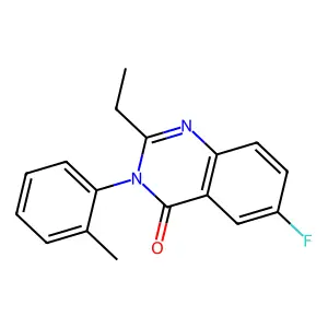 4(3H)-Quinazolinone, 2-ethyl-6-fluoro-3-(2-methylphenyl)- structure