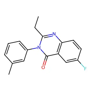 4(3H)-Quinazolinone, 2-ethyl-6-fluoro-3-(3-methylphenyl)- structure
