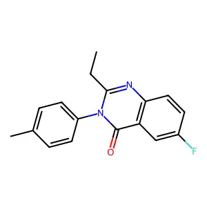 4(3H)-Quinazolinone, 2-ethyl-6-fluoro-3-(4-methylphenyl)- structure