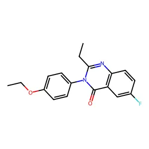 4(3H)-Quinazolinone, 3-(4-ethoxyphenyl)-2-ethyl-6-fluoro- structure
