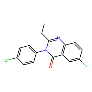 4(3H)-Quinazolinone, 3-(4-chlorophenyl)-2-ethyl-6-fluoro- structure