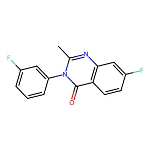 4(3H)-Quinazolinone, 7-fluoro-3-(3-fluorophenyl)-2-methyl- structure