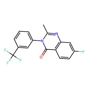 4(3H)-Quinazolinone, 7-fluoro-2-methyl-3-(3-(trifluoromethyl)phenyl)- structure