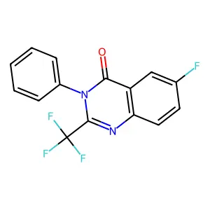 4(3H)-Quinazolinone, 6-fluoro-3-phenyl-2-(trifluoromethyl)- structure