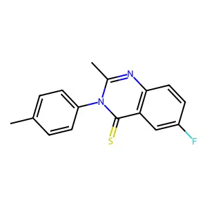 4(3H)-Quinazolinethione, 6-fluoro-2-methyl-3-(4-methylphenyl)- structure