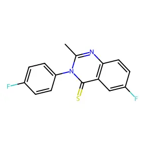 4(3H)-Quinazolinethione, 6-fluoro-3-(4-fluorophenyl)-2-methyl- structure