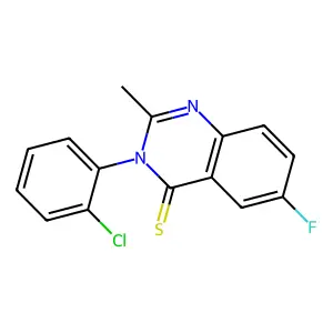 4(3H)-Quinazolinethione, 3-(2-chlorophenyl)-6-fluoro-2-methyl- structure