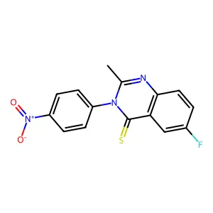 4(3H)-Quinazolinethione, 6-fluoro-2-methyl-3-(4-nitrophenyl)- structure