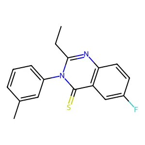 4(3H)-Quinazolinethione, 2-ethyl-6-fluoro-3-(3-methylphenyl)- structure